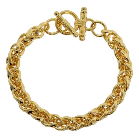 Behave Armband - goud kleur - schakel armband - 14.5 cm