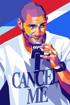 Sean Strickland Poster | Cancel Me | Tarzan | UFC | MMA Poster | 51x71cm | Wanddecoratie | Muurposter | Pop Kunst | Sport Poster | Geschikt om in te lijsten