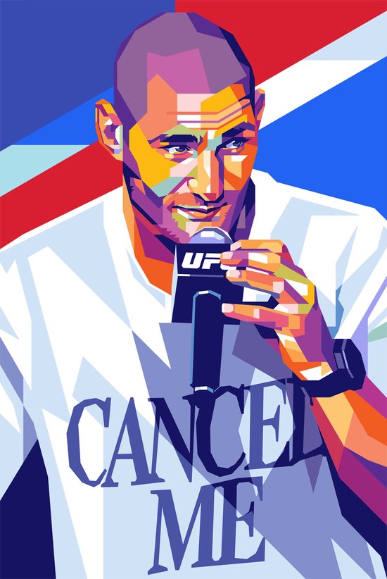 Sean Strickland Poster | Cancel Me | Tarzan | UFC | MMA Poster | 61x91cm | Wanddecoratie | Muurposter | Pop Kunst | Sport Poster | Geschikt om in te lijsten