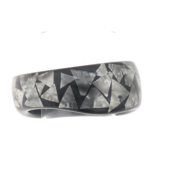 Bracelet Behave - jonc - noir - argent - femme - 19 cm