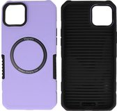 Hoesje Geschikt voor de iPhone 15 Plus - Schokbestendige Telefoonhoesje Geschikt voor MagSafe - Purple