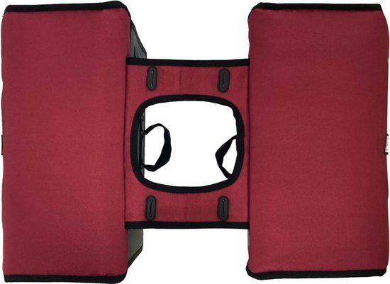 Willex Dubbele Fietstas - Canvas - Reflectie - 30 liter - Universele Bevestiging -Rood — afbeelding 4