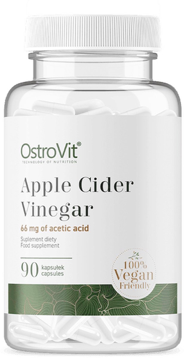 Goedkoopste Supplementen - Appelciderazijn - azijnzuur - Apple Cider Vinegar - Supplements - VEGE 90 Capsules - Vegan - OstroVit