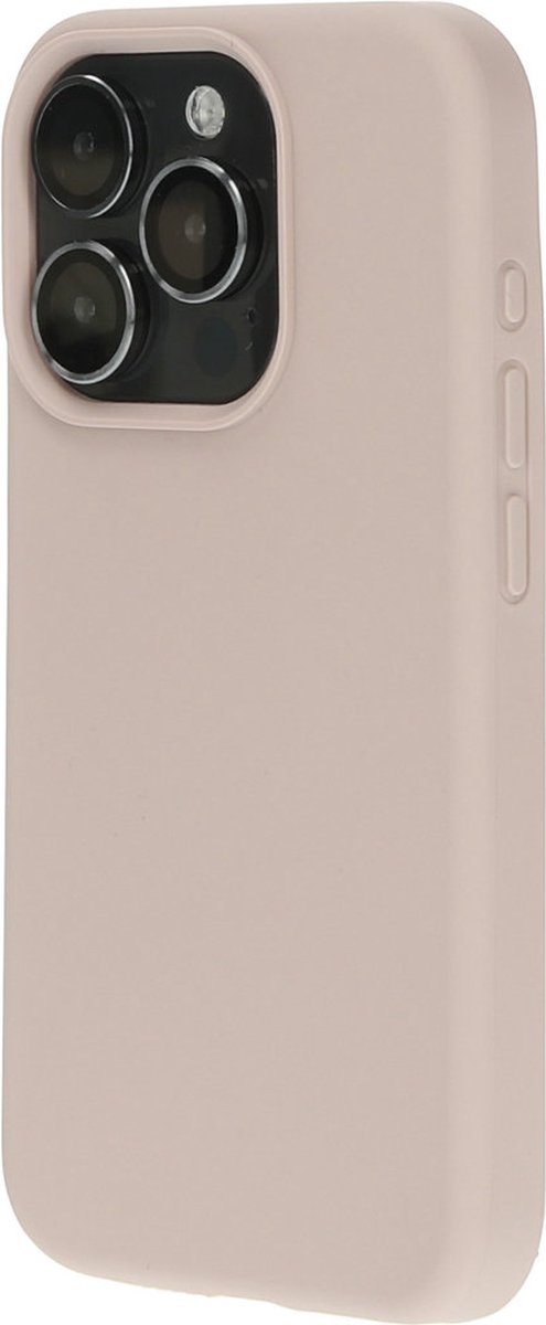 Mobiparts hoesje geschikt voor de Apple iPhone 15 Pro - Siliconen - Beige Roze
