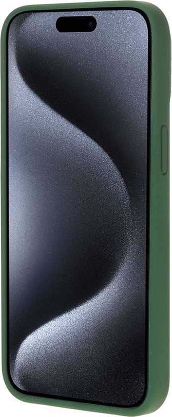 Coque en silicone Mobiparts Apple iPhone 15 Pro Max - Verte