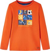 vidaXL-Kindershirt-met-lange-mouwen-voetbalprint-92-oranje