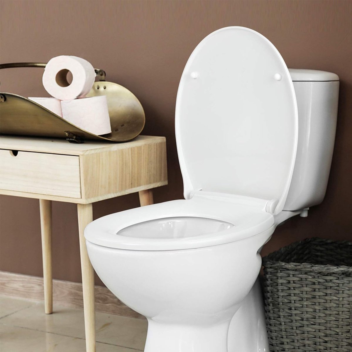 Goedkoopste closing mechanism I High quality - toiletdeksel met snelsluiting voor eenvoudige reiniging, Duroplast wc-deksel