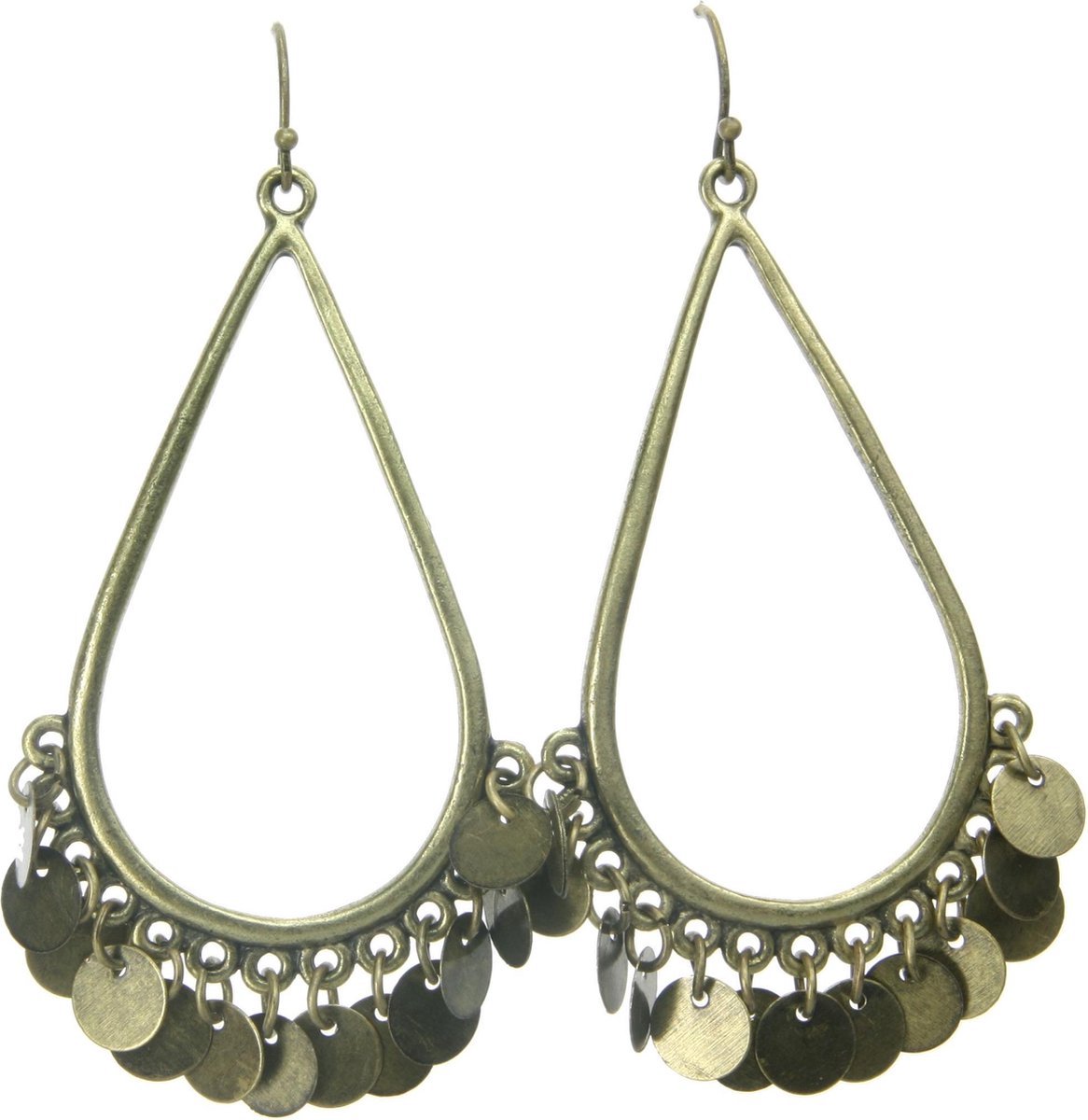Behave - Oorhangers dames druppelvorm - Boho chic - Goudkleur
