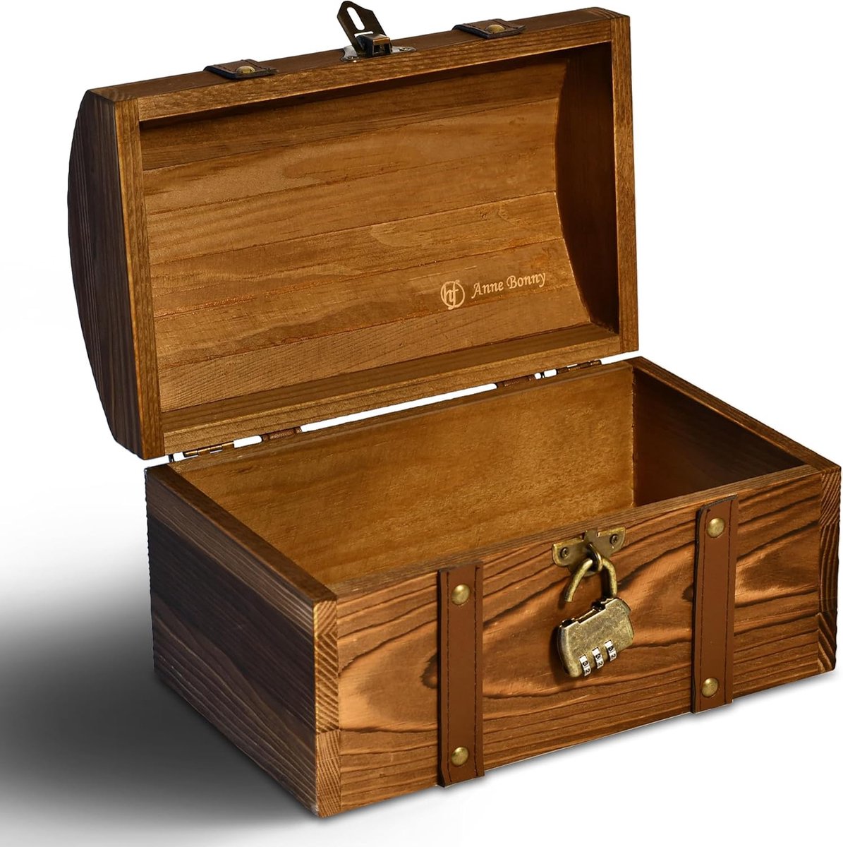 Schatkisten 2 st vintage-stijl hout bruin kopen