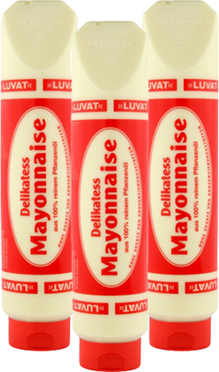 Luvat Delicatesse Mayonaise - 100% plantaardige olie - 3x 875ml