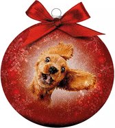 Plenty Gifts Boule de Noël Givrée Crazy Dog 10CM