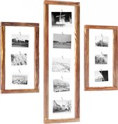 Fotolijst hangend Muhos 3-delig houtkleurig donker