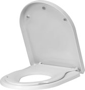 Siège de toilette familial Rootz - Abattant de toilette - Abattant de toilette - Dessus de salle de bain - Shield de commode - Bouchon de toilettes - Fermeture de pot - Hell Weiss (blanc clair) - 454x361 mm