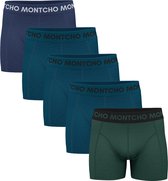 MONTCHO - Dazzle Series - Boxershort Heren - Onderbroeken heren - Boxershorts - Heren ondergoed - 5 Pack - Premium Mix Forestblue - Heren - Maat M