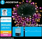Aigostar - LED Kerstslinger - 300 LEDS - 2700K - 5 meter - IP20