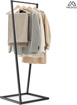 MIRA Home - Portant à vêtements - Porte-penderie - Porte-manteau sur pied - Métal - Zwart - 55x55x100