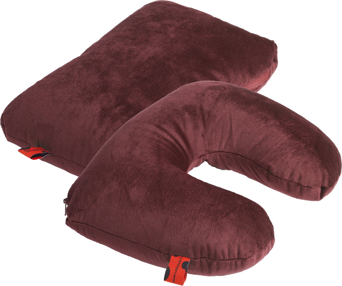 Cuddlebug 2 in 1 Pillow Reiskussen Rood