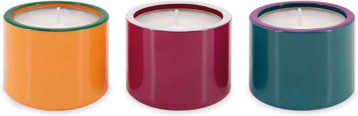 Remember - Kaarsenhouder Set van 3 Stuks - Glas - Multicolor