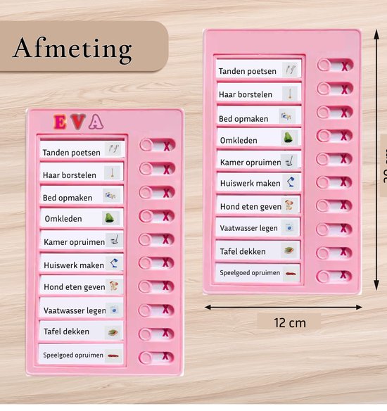 To do planner – Planbord om routines op te bouwen - Dagplanner kind – Eenvoudige to do list voor iedere situatie - Takenlijst voor kinderen - Roze