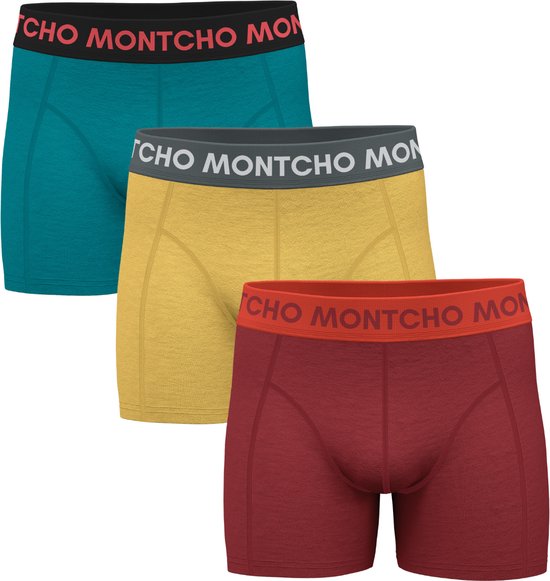 MONTCHO - Dazzle Series - Boxershort Heren - Onderbroeken heren - Boxershorts - Heren ondergoed - 3 Pack - Premium Mix Primary Spectrum - Heren - Maat S