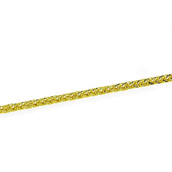 Gouden Vossenstaart ketting 1.5 mm 50 cm 14 karaats
