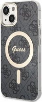 Guess 4G Back Case (MagSafe Compatible) - Geschikt voor Apple iPhone 14 (6.1") - Grijs