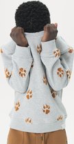 Sissy-Boy - Grijze sweater met dierenpootjes