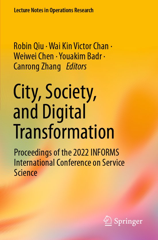 Lecture Notes in Operations Research- City, Society, and Dig ... - cover