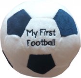 'Mijn Eerste Voetbal' van zachte pluche met rammelaar - 15 cm - NAVY