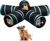 5 Gangen Speeltunnel voor dieren - Kattentunnel - Konijnentunnel - Hondentunnel - Hondenspeelgoed katten speelgoed - kattenbed -
