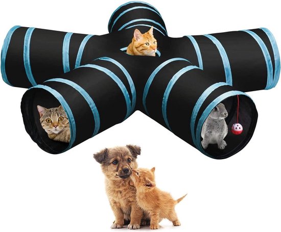 5 Gangen Speeltunnel voor dieren - Kattentunnel - Konijnentunnel - Hondentunnel - Hondenspeelgoed katten speelgoed - kattenbed - - Merkloos