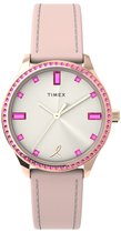 Timex Dress X Bcrf TW2V95700 Horloge - Leer - Roze - Ø 32 mm