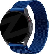 Bandz Bracelet milanais universel 20 mm pour Samsung Galaxy Watch Active 1/2 / Watch 1 42 mm / Watch 3 41 mm / Gear Sport / Polar Ignite 1-2-3 / Unite / Pacer - Bracelet milanais de haute qualité avec fermeture magnétique - bleu