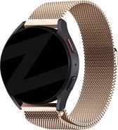 Bandz universeel 20mm Milanese loop band geschikt voor Samsung Galaxy Watch Active 1/2 40 & 44mm / Watch 1 42mm / Watch 3 41mm / Gear Sport / Polar Ignite 1-2-3 / Unite / Pacer - Hoogwaardig Milanees bandje met magneetsluiting - rosé goud