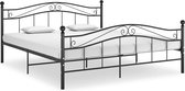 The Living Store Bedframe Tweepersoons - Gepoedercoat Metaal - 209 x 147 x 92.5 cm - Zwart