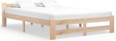 The Living Store Bedframe - Massief grenenhout - 204 x 167 x 55 cm - Matras 160 x 200 cm - Montage vereist