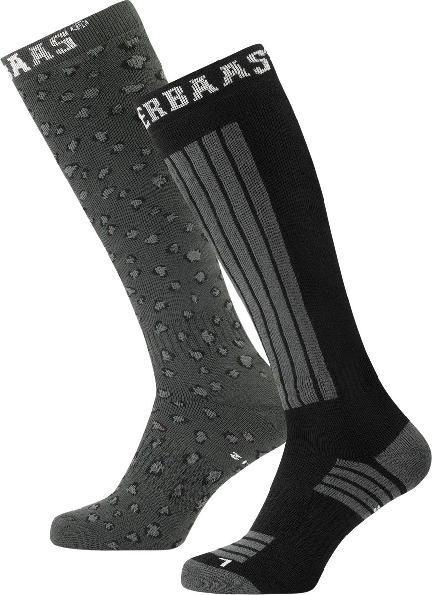 Poederbaas Wintersportsokken Unisex Zwart