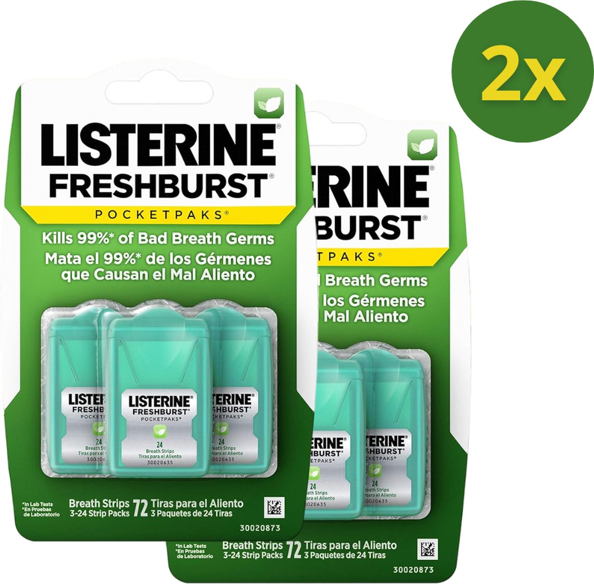 Goedkoopste Listerine Freshburst Pocket Paks - Strips Tegen Slechte Adem - Geen Mondwater Nodig - Total Care- 6 Stuks
