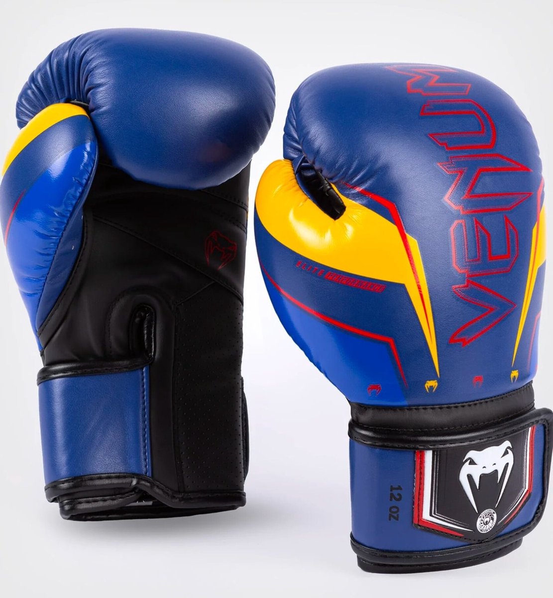 Venum Elite Evo Bokshandschoenen – Blauw/Geel – 16 oz