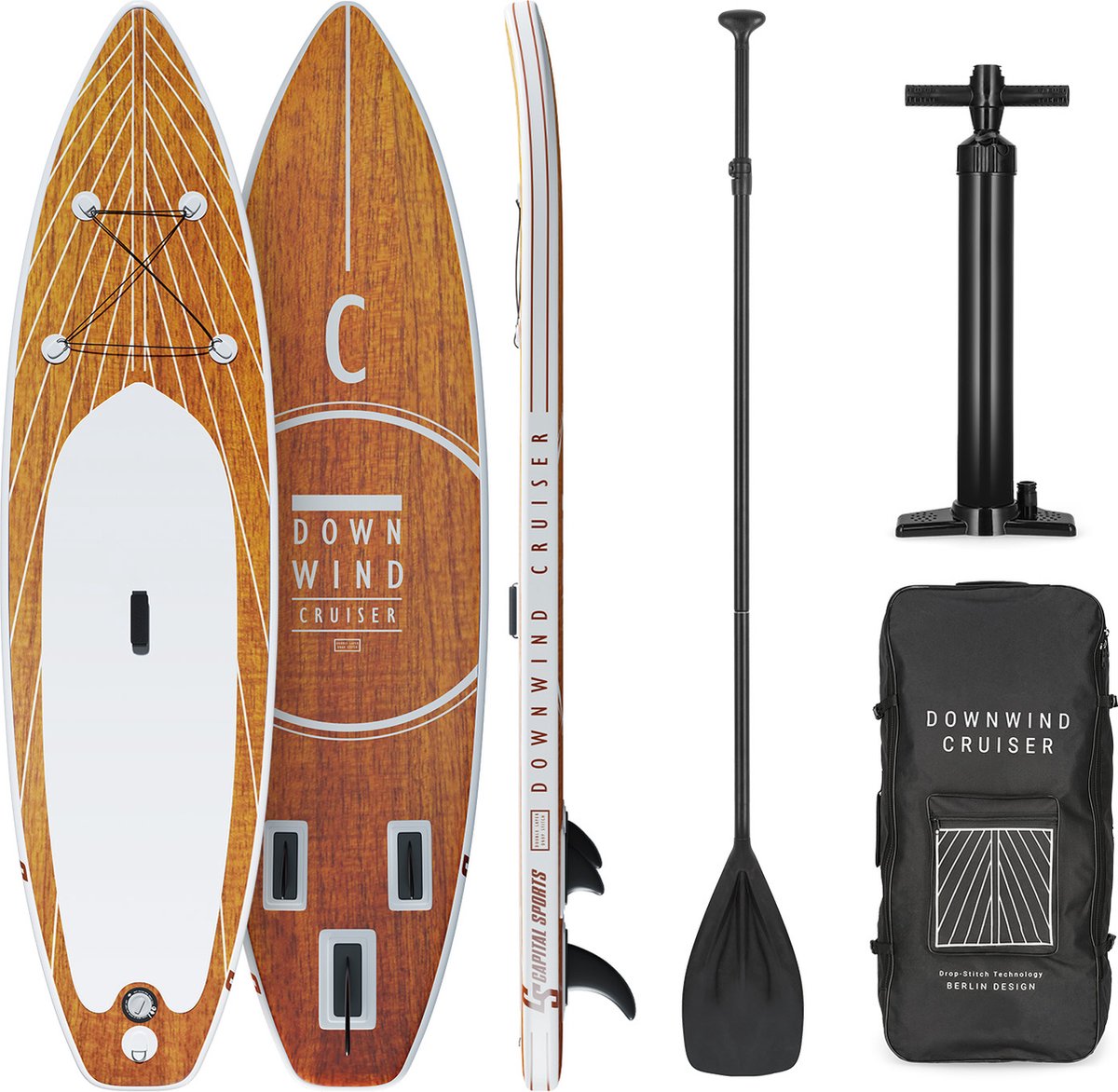 Capital Sports Downwind Cruise 9.8 - Opblaasbaar paddle board set compleet