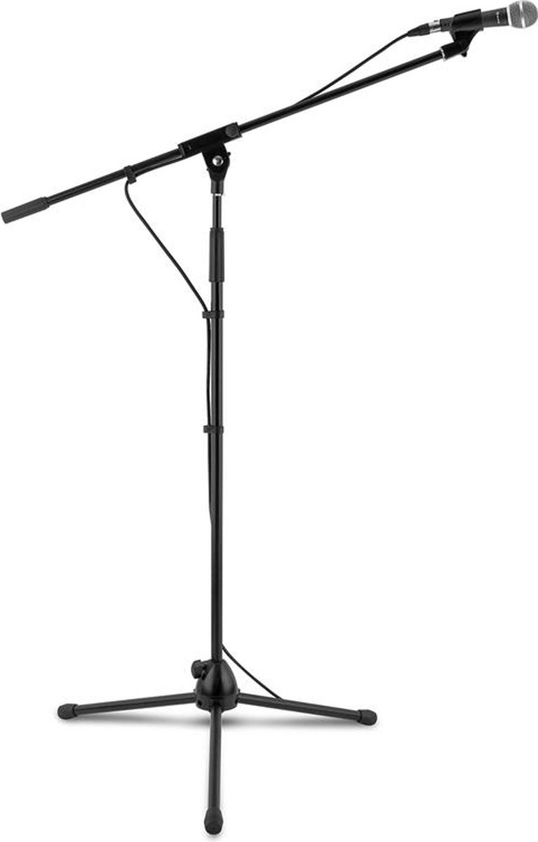 3x auna KM 02 Microfoon-set 4-delig Microfoon Standaard Klem Kabel 5m