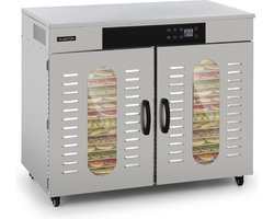 Klarstein Master Jerky 500 Pro Droogautomaat Profi/Gastro, Met 32 etages, 3000 W, Capaciteit: 4,86 m², Thermostaat: 30-90 °C, Behuizing van roestvrij staal, Roestvrijstalen behuizing