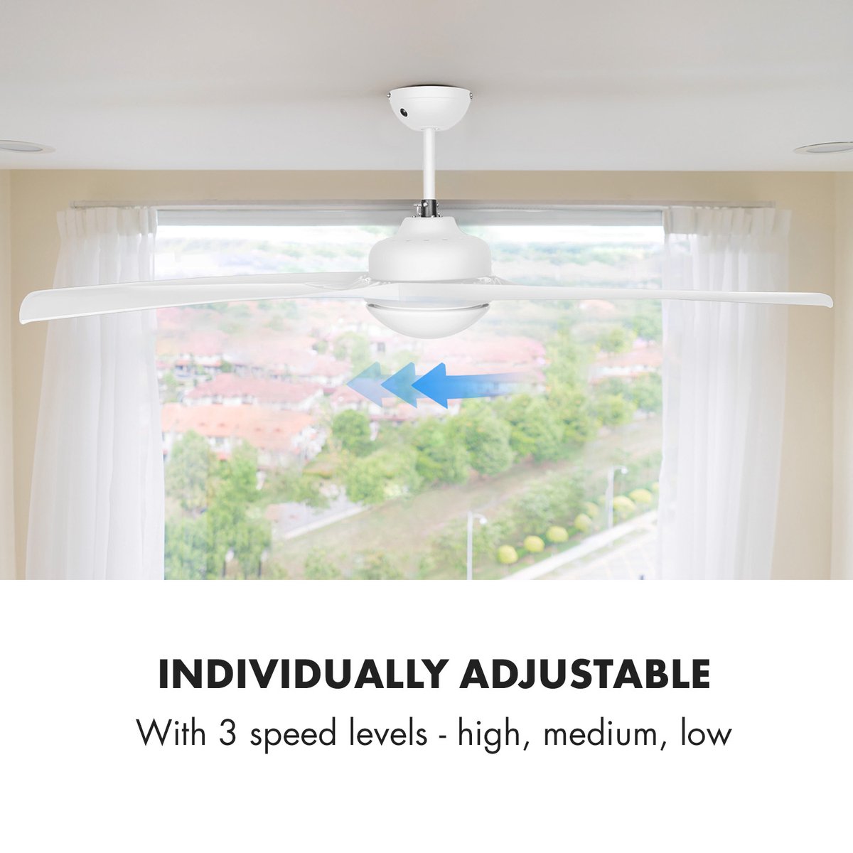 FABRILAMP PAPYRUS VENTILATEUR DE PLAFOND 3 PALES 107CM.72W BLANC COMMANDE PLIABLE | Leroy Merlin FABRILAMP PAPYRUS VENTILATEUR DE PLAFOND 3 PALES 107CM.72W BLANC COMMANDE PLIABLE | Leroy Merlin