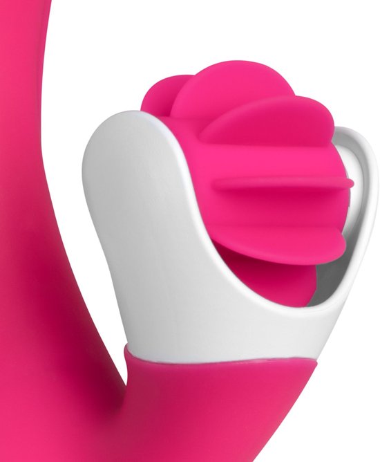 Vibromasseur Rabbit avec Langue Rotative - Rose