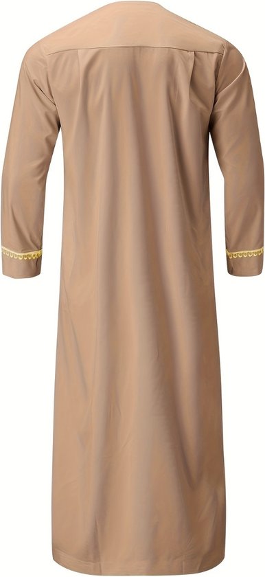 Livano Djellaba - Kaftan - Hommes - Arabe - Hommes - Vêtements musulmans - Vêtements islamiques - Alhamdulillah - Zwart M