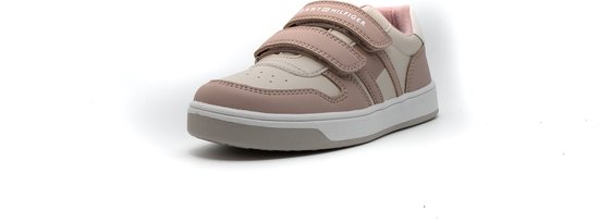 Sneakers Tommy Hilfiger Vlag Laag Uitgesneden Velcro Sneaker Roze/Beige - Streetwear - Kind