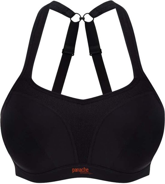 Panache - Sport bh met beugel - Zwart - 70C