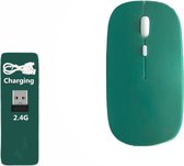 RujorTech Draadloze Groen Kleurige Muis 2.4G - Oplaadbaar - Bluetooth Muis Draadloos -Computermuis - Laptop - Universeel - Ergonomisch - 4 Knoppen - Stil