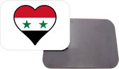 Magneet Met Opdruk | 5x7 cm | Geschenk | Koelkastmagneet | Hart Vlag Syrië