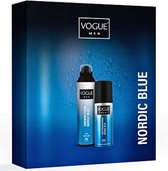 Coffret Vogue - Men Nordic Blue - Coffret Mousse de Shower et Déo Spray